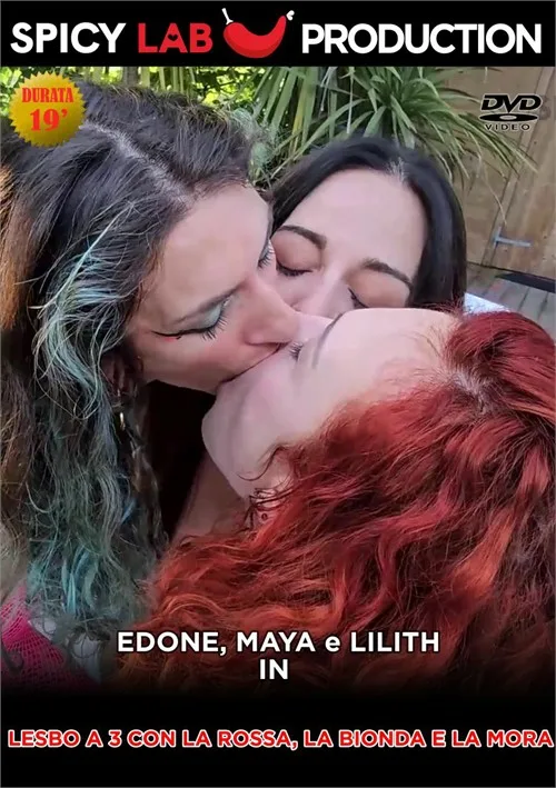 Trío lésbico con una pelirroja, una rubia y una morena